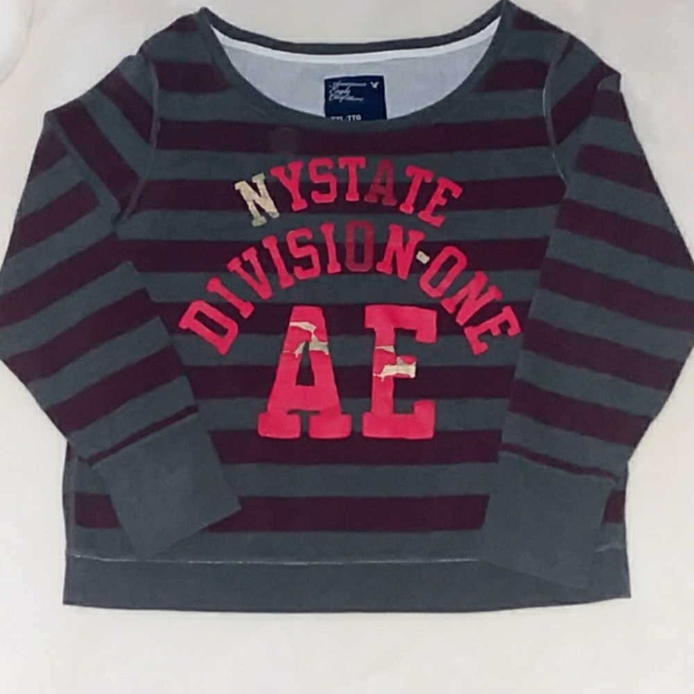 American Eagle off the shoulder cropped sweatshirt